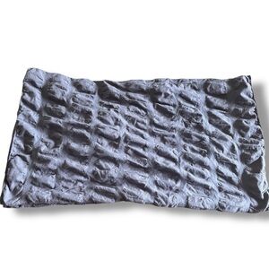 West Elm 100% organic cotton king sham set Charcoal Gray cloud textured case